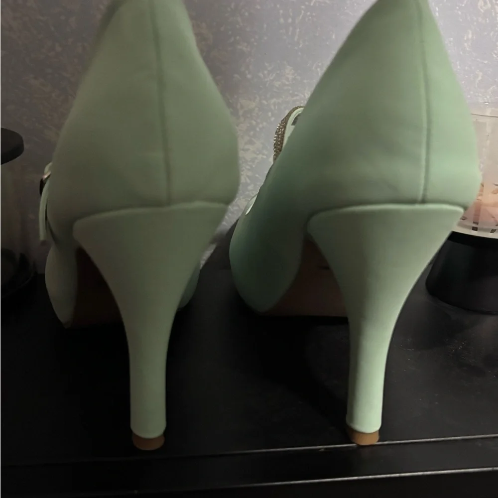 QUPID teal heels size 9 NWOT - Picture 6 of 9